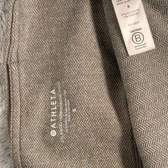 Athleta Taupe Herringbone Leggings - Picture 6 of 7